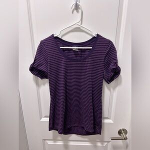 Calia purple striped shirt